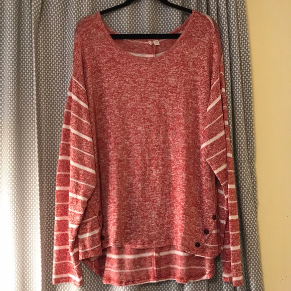Cato Sweaters - Soft rust-sripe long sweater NWOT 22/24